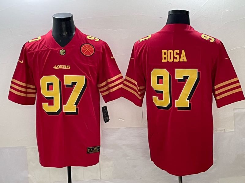 Men San Francisco 49ers #97 Bosa Red  Nike Limited NFL 2025 Jersey 001